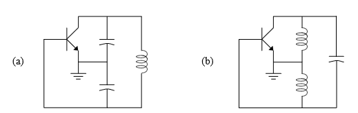 Ilustración 2.5: Osciladores (a) Colpitts y (b) Hartley